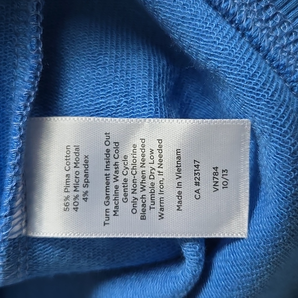 NEW Talbots Blue Terry Sweatshirt S - Picture 3 of 4
